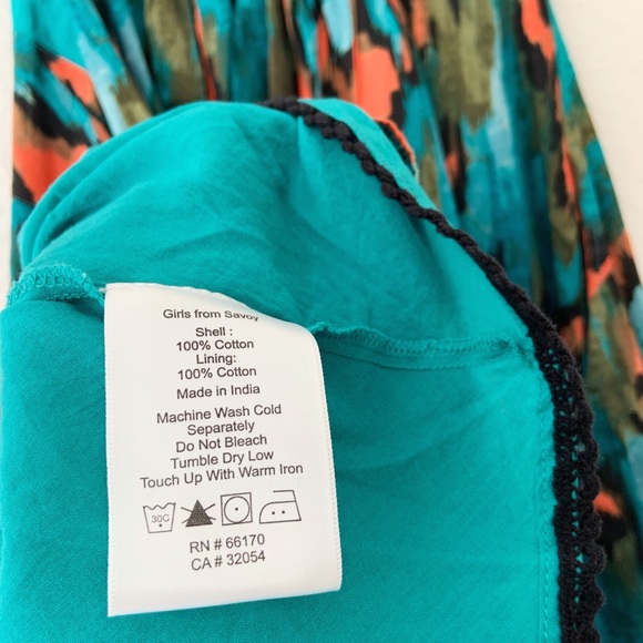 Anthro Girls From Savoy Printed Ikat Midi Dress - Picture 7 of 9